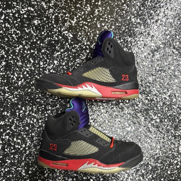 Jordan Other - Jordan Air Jordan 5 Top 3 Black Red Men's Athletic Sneakers CZ1786-001 2020